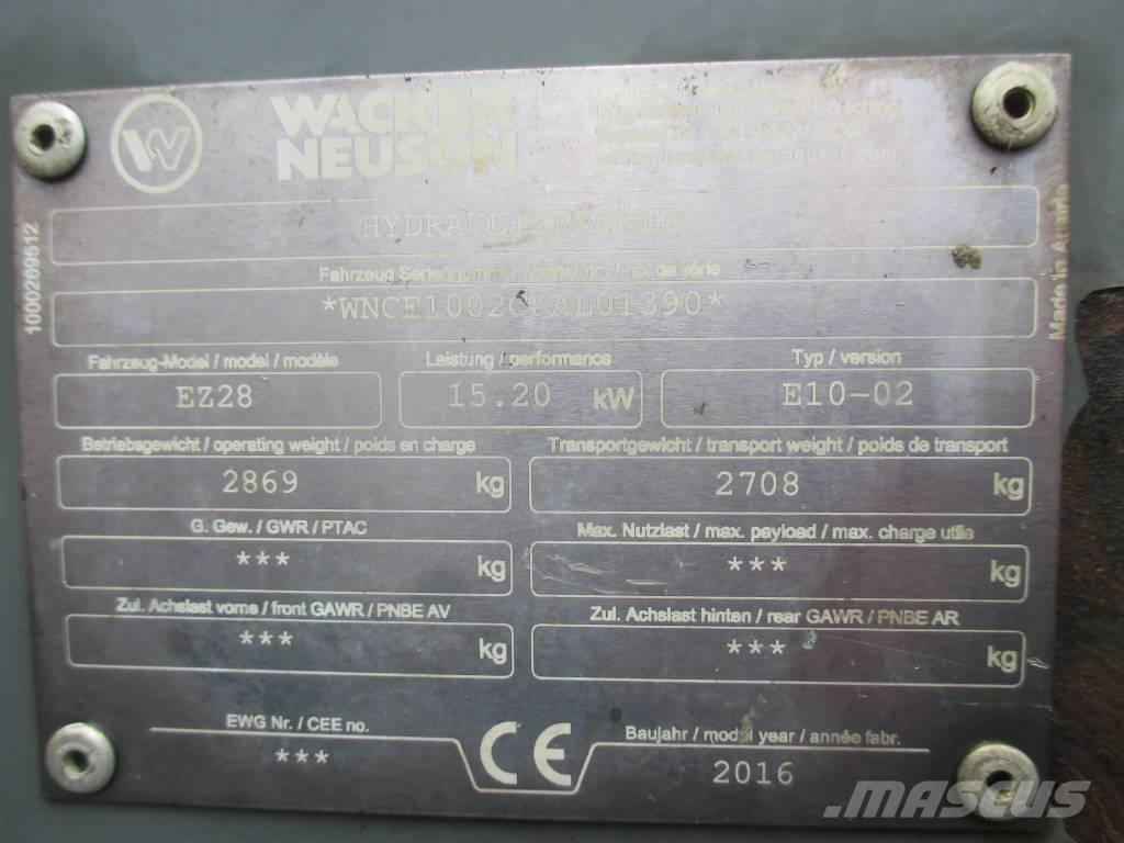 Wacker Neuson EZ 28 小型挖土機/掘鑿機<7t(小型挖掘機)