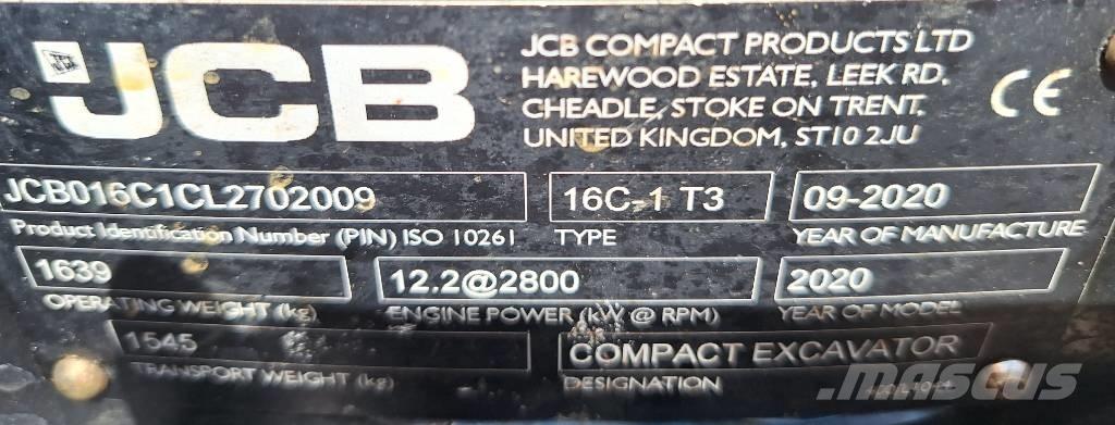 JCB 16 C-1 小型挖土機/掘鑿機<7t(小型挖掘機)