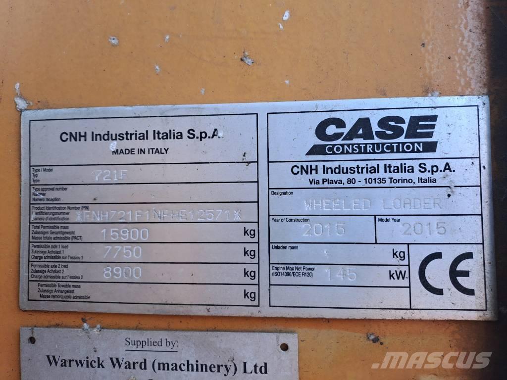 CASE 721 F XR 輪胎式裝載機