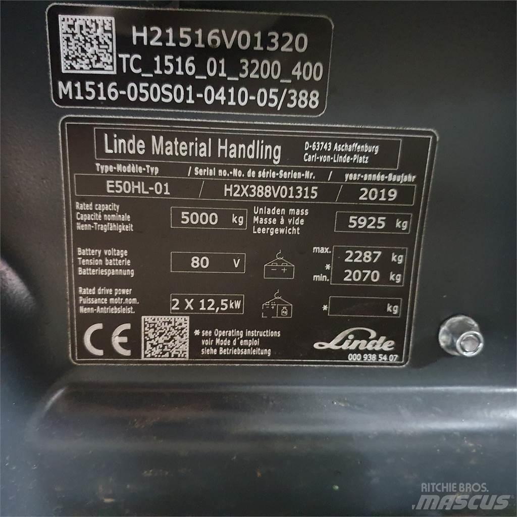 Linde E50HL 電動堆高機