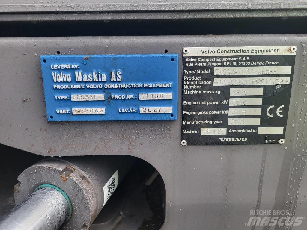 Volvo ECR58F 中型挖土機/掘鑿機/挖掘機 7t-12t