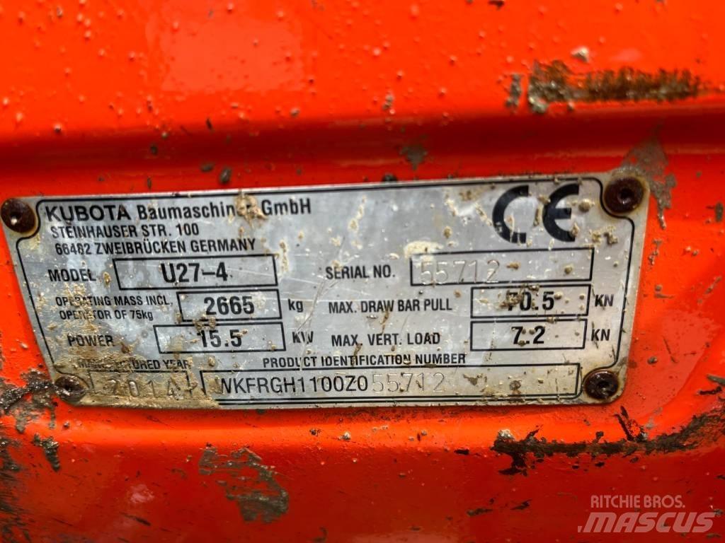 Kubota U 27-4 小型挖土機/掘鑿機<7t(小型挖掘機)