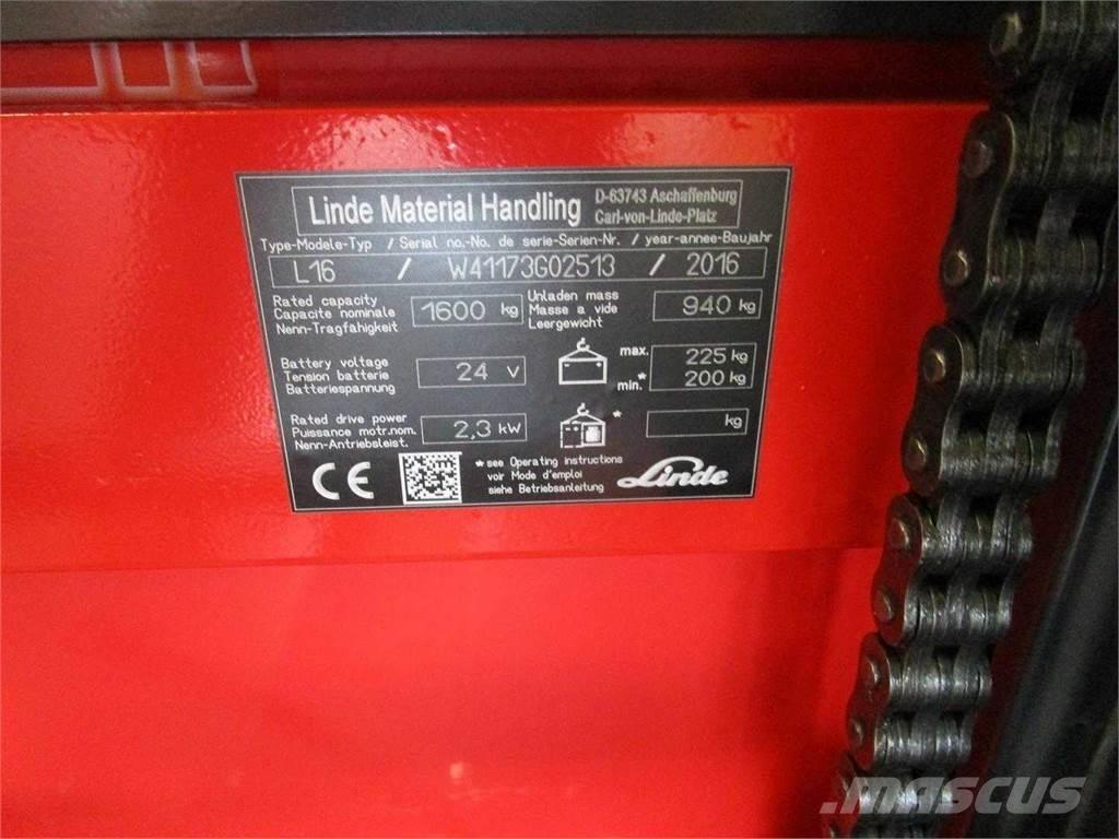 Linde L16I 行走控制式堆積機