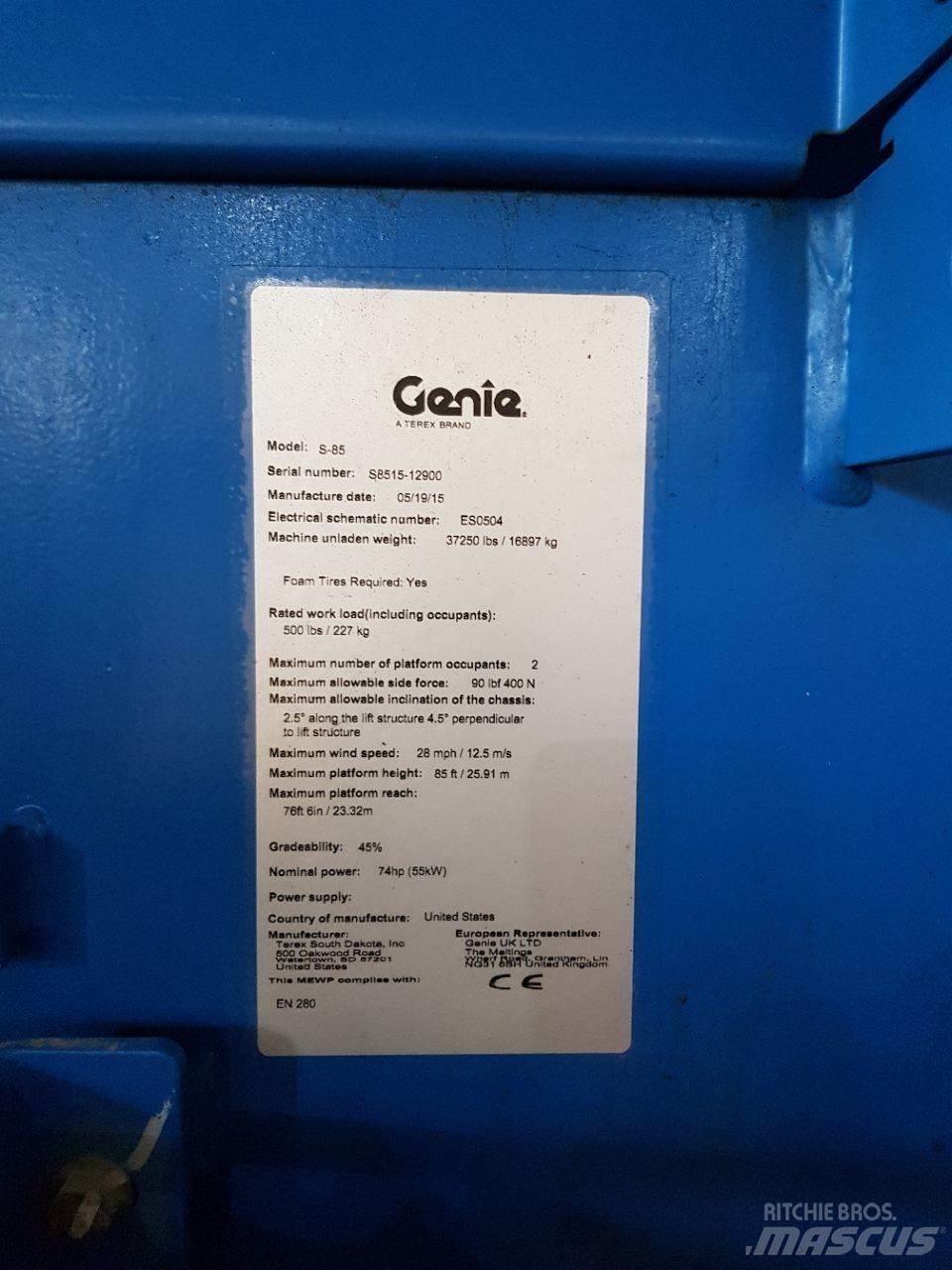 Genie S85 伸縮臂高空作業車
