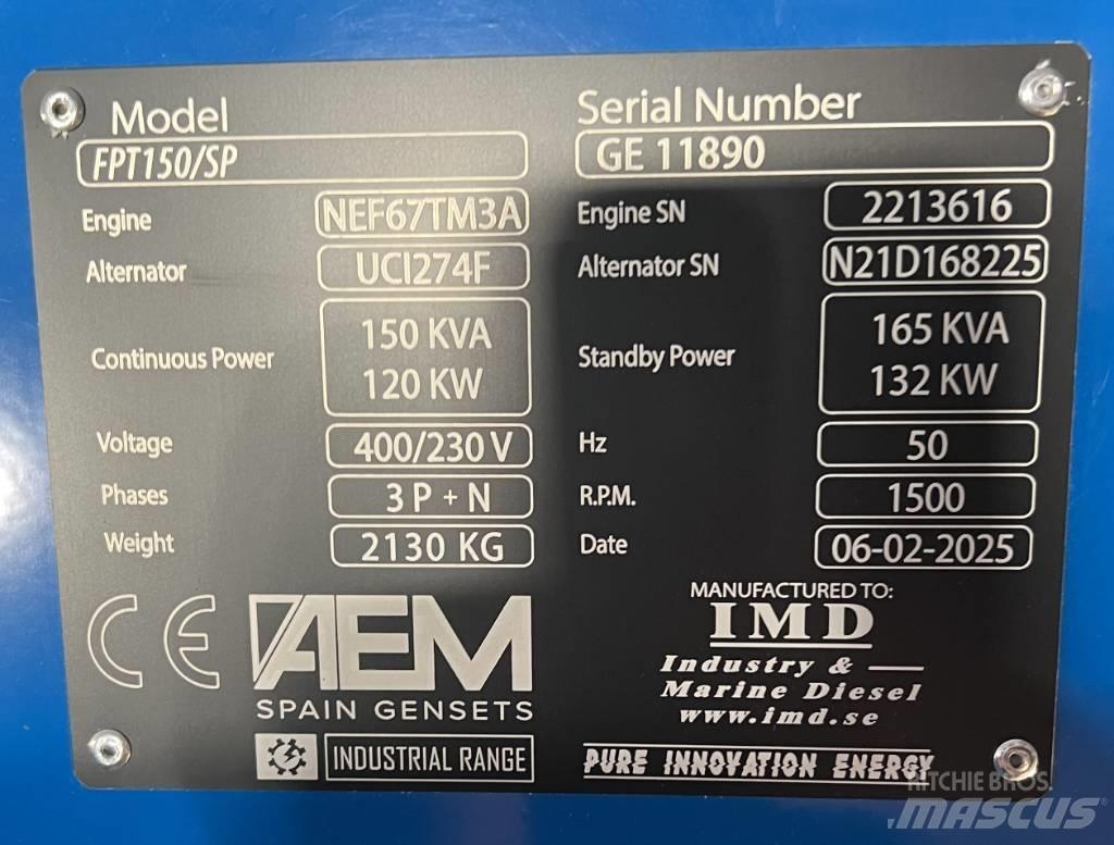 FPT 150/SP 柴油發電機
