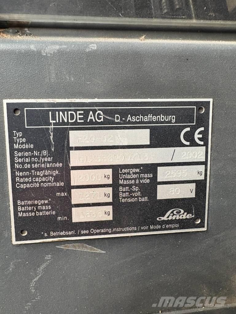 Linde E 20 P-02 電動堆高機