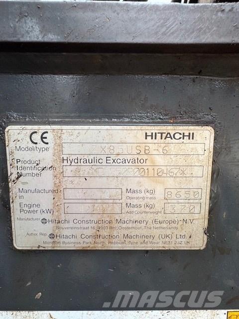 Hitachi ZX 85 USB-6 中型挖土機/掘鑿機/挖掘機 7t-12t