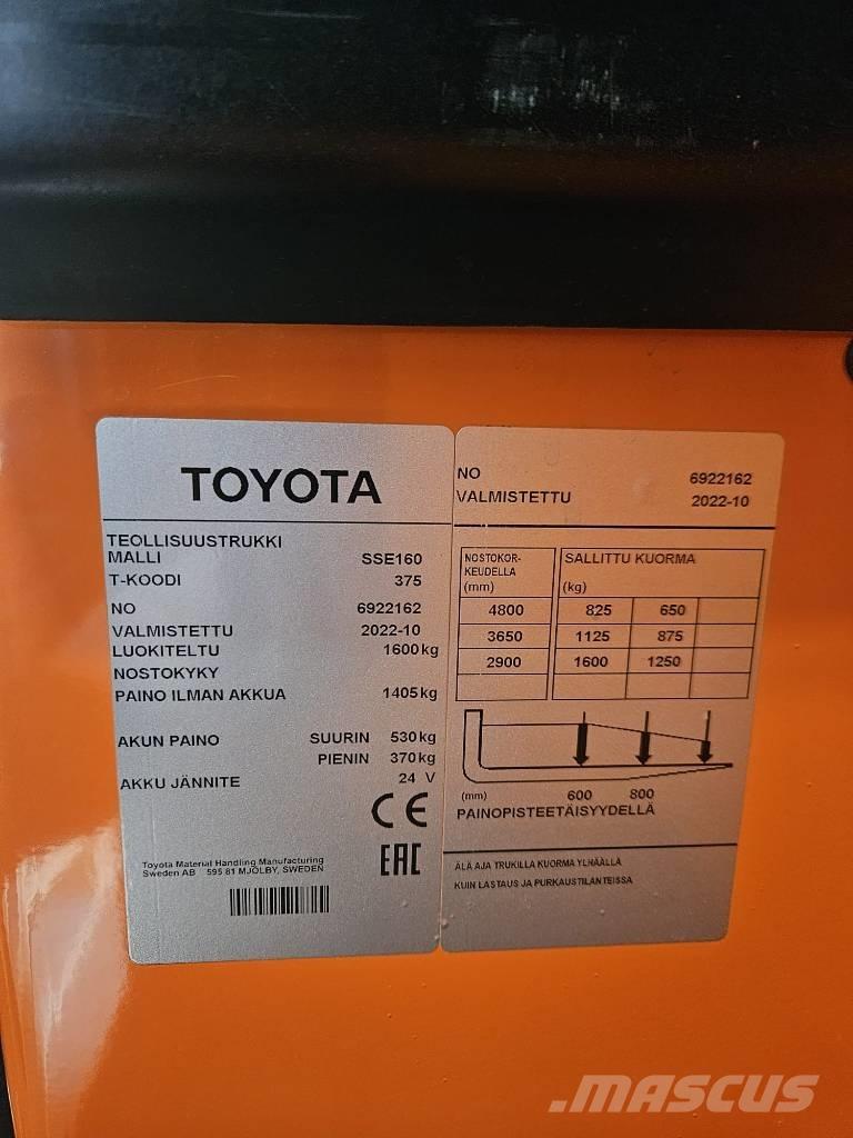 Toyota BT SSE160 自走式堆積機