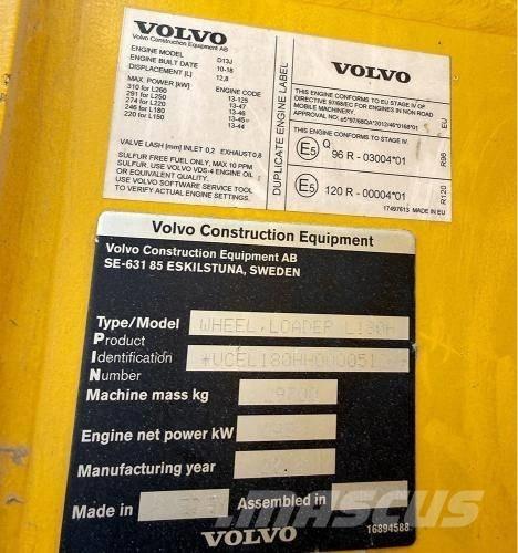 Volvo L 180 H 輪胎式裝載機