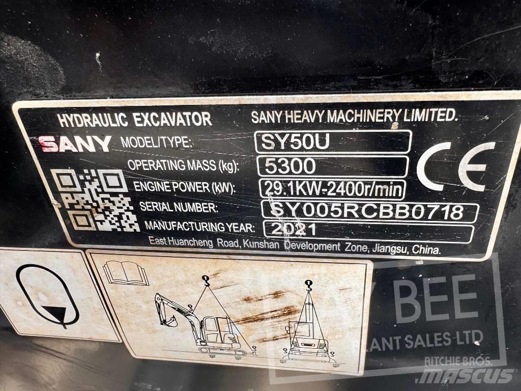 Sany SY 50 U 小型挖土機/掘鑿機<7t(小型挖掘機)