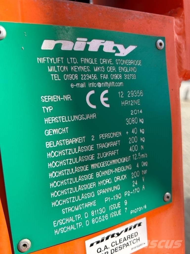 Niftylift HR 12 N E 曲臂高空作業車