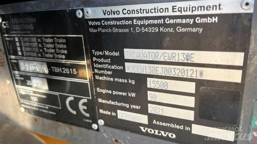 Volvo EWR130E 旋轉式挖土機/掘鑿機/挖掘機