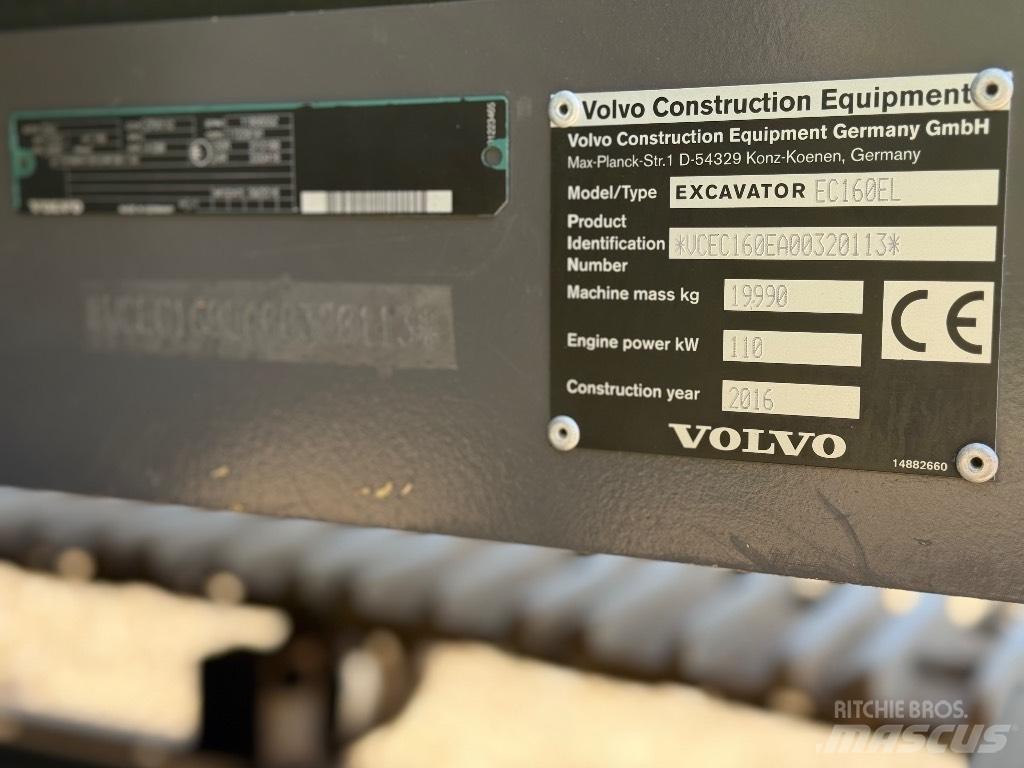 Volvo EC 160 EL 履帶式 挖土機/掘鑿機/挖掘機