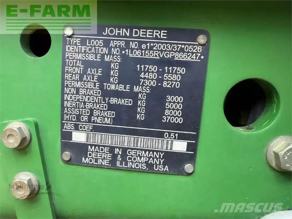 John Deere 6155r 曳引機
