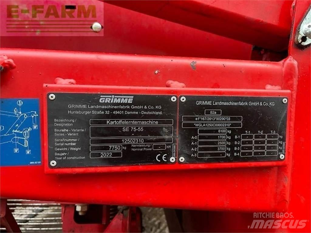Grimme se 75-55 sb 馬鈴薯收穫機和挖掘機