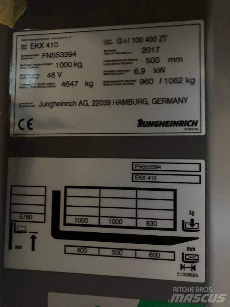 Jungheinrich EKX410 窄巷道堆高機