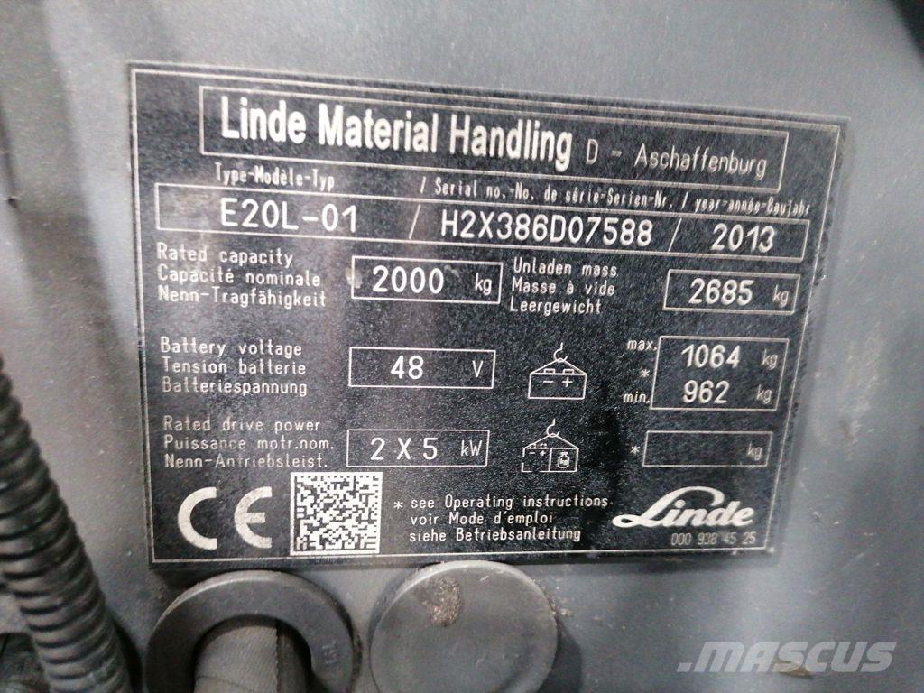 Linde E20L-01 電動堆高機