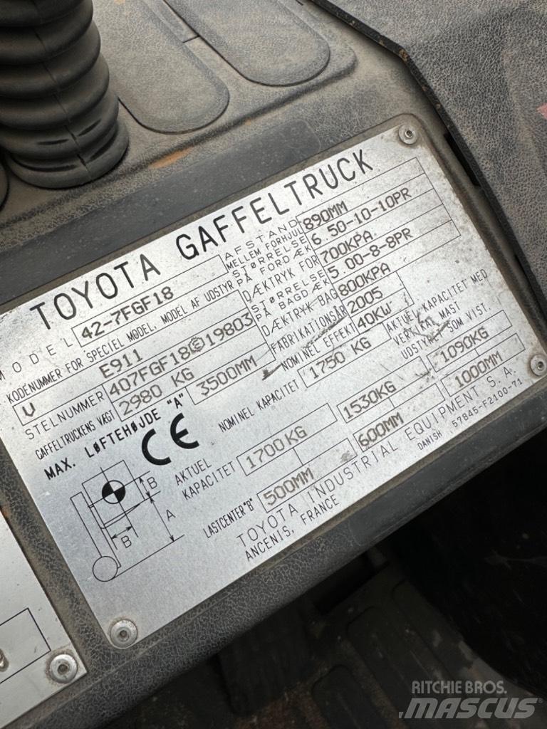Toyota FG18 液化石油氣LPG卡車