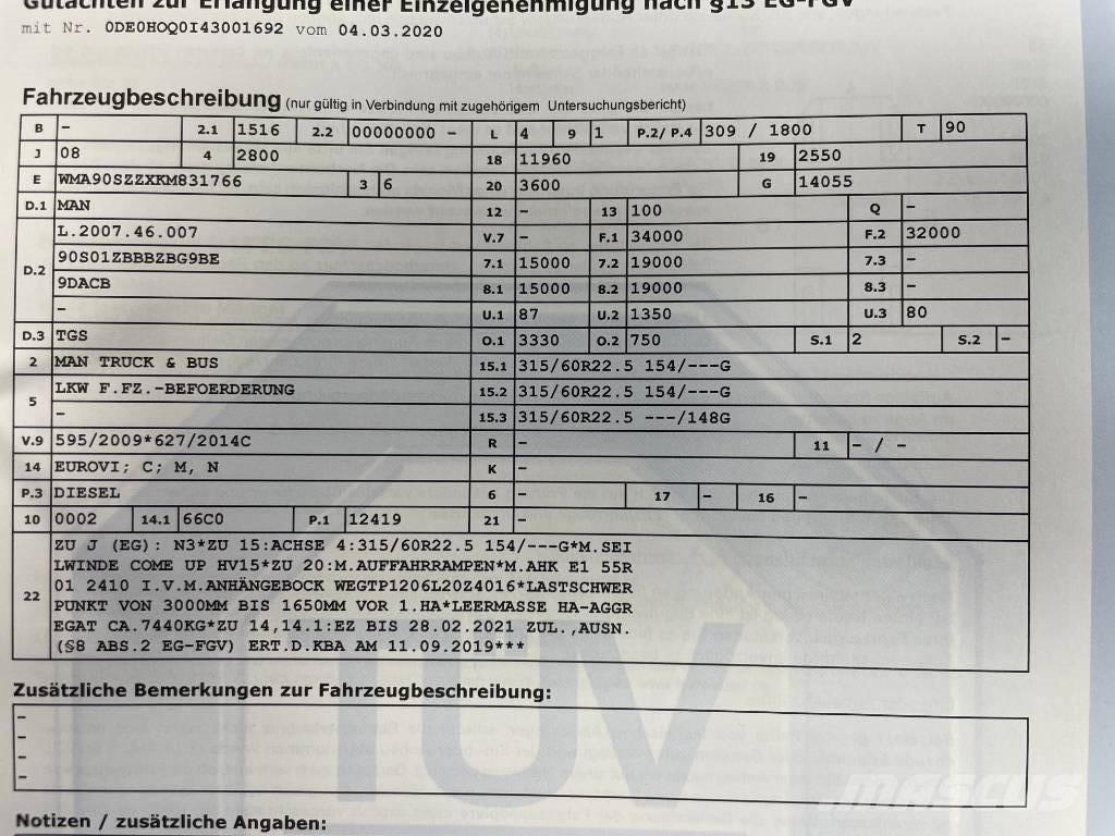 MAN TGS 35.420 曳引機組件