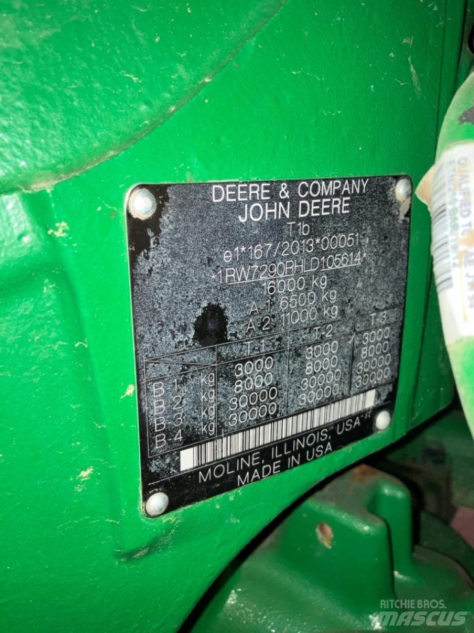 John Deere 7290R 曳引機
