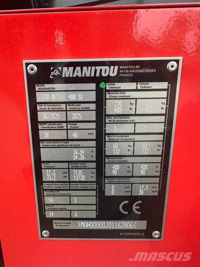 Manitou 170 AETJ 曲臂高空作業車