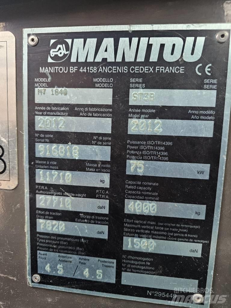 Manitou MT1840 伸縮臂操作車