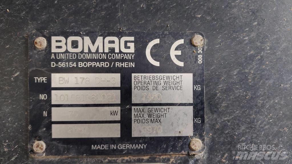 Bomag BW 178 D H-3 雙輪滾壓機