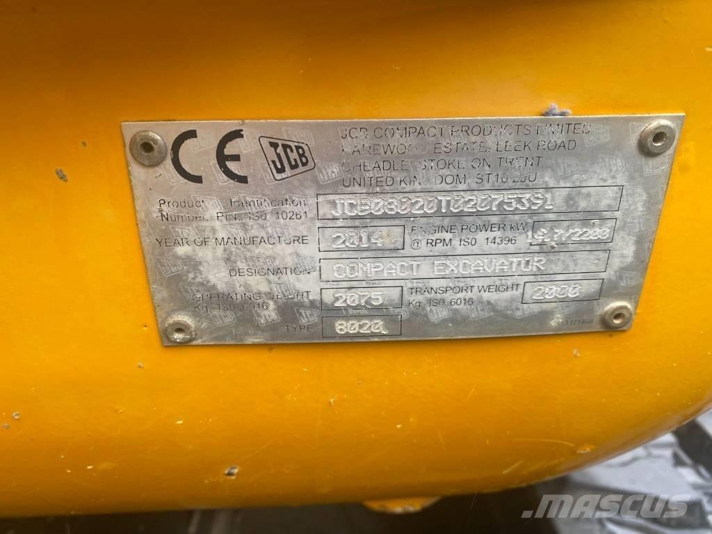 JCB 8020 小型挖土機/掘鑿機<7t(小型挖掘機)