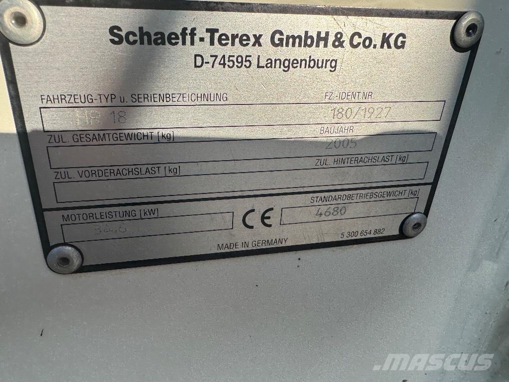 Terex HR 18 小型挖土機/掘鑿機<7t(小型挖掘機)