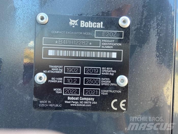Bobcat E20z 小型挖土機/掘鑿機<7t(小型挖掘機)