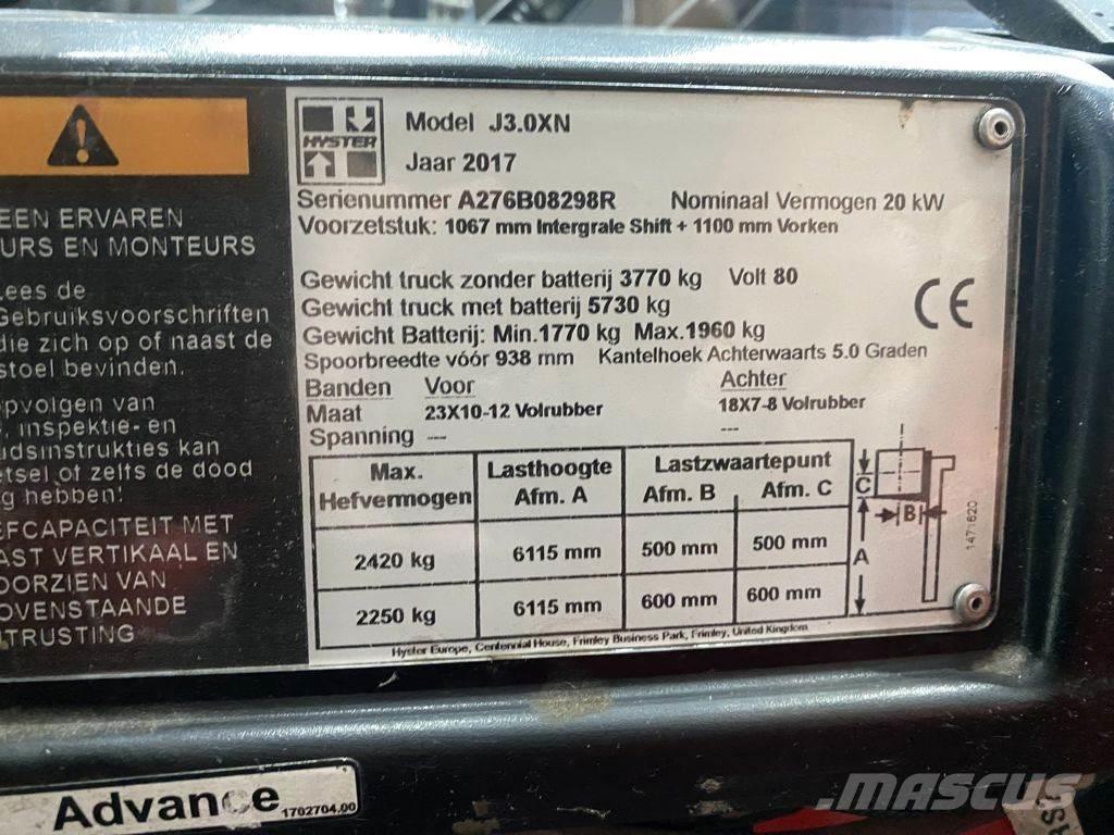 Hyster J3.0XN 電動堆高機