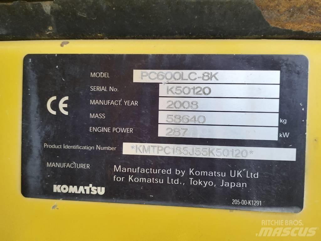 Komatsu PC600LC-8K 履帶式 挖土機/掘鑿機/挖掘機