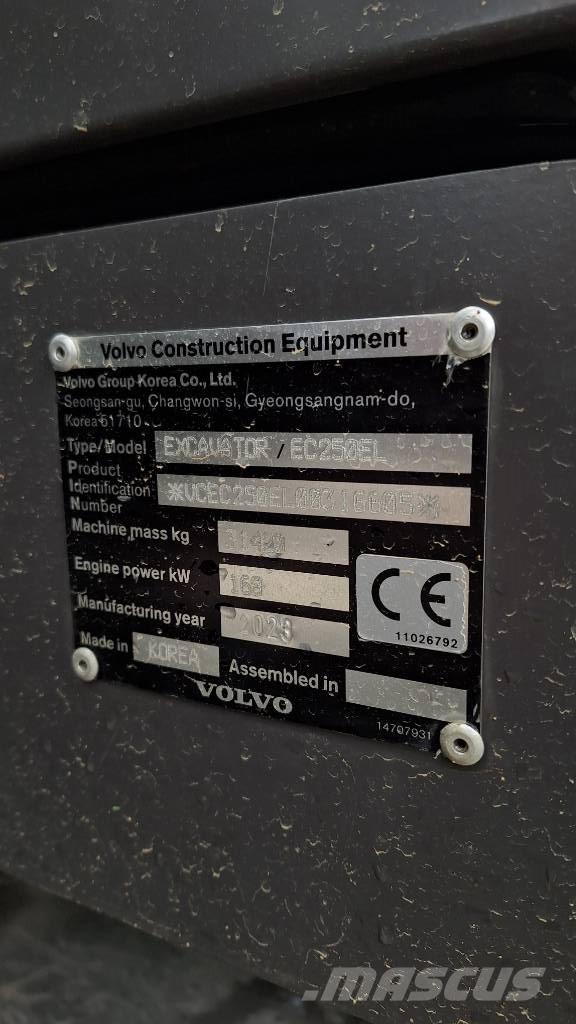 Volvo EC 250 EL 履帶式 挖土機/掘鑿機/挖掘機