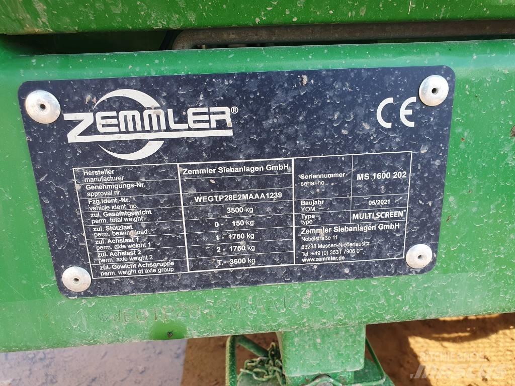 Zemmler MS 1600 移動式篩選機