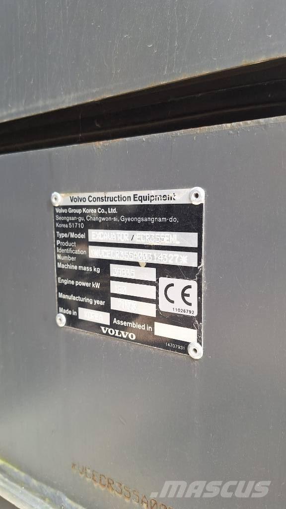 Volvo ECR 355 ENL 履帶式 挖土機/掘鑿機/挖掘機