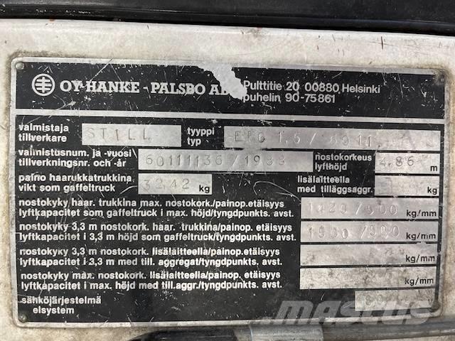 Still EFG1,5 / 6011 電動堆高機