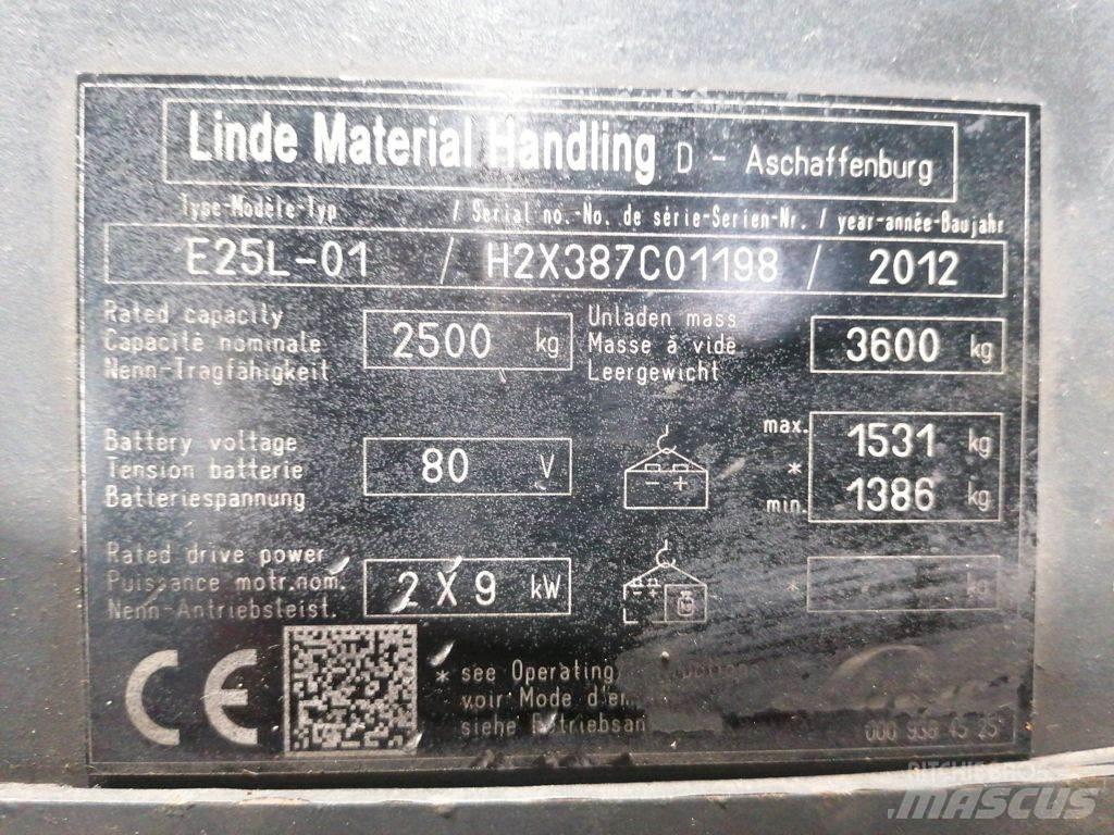 Linde E25L-01 電動堆高機