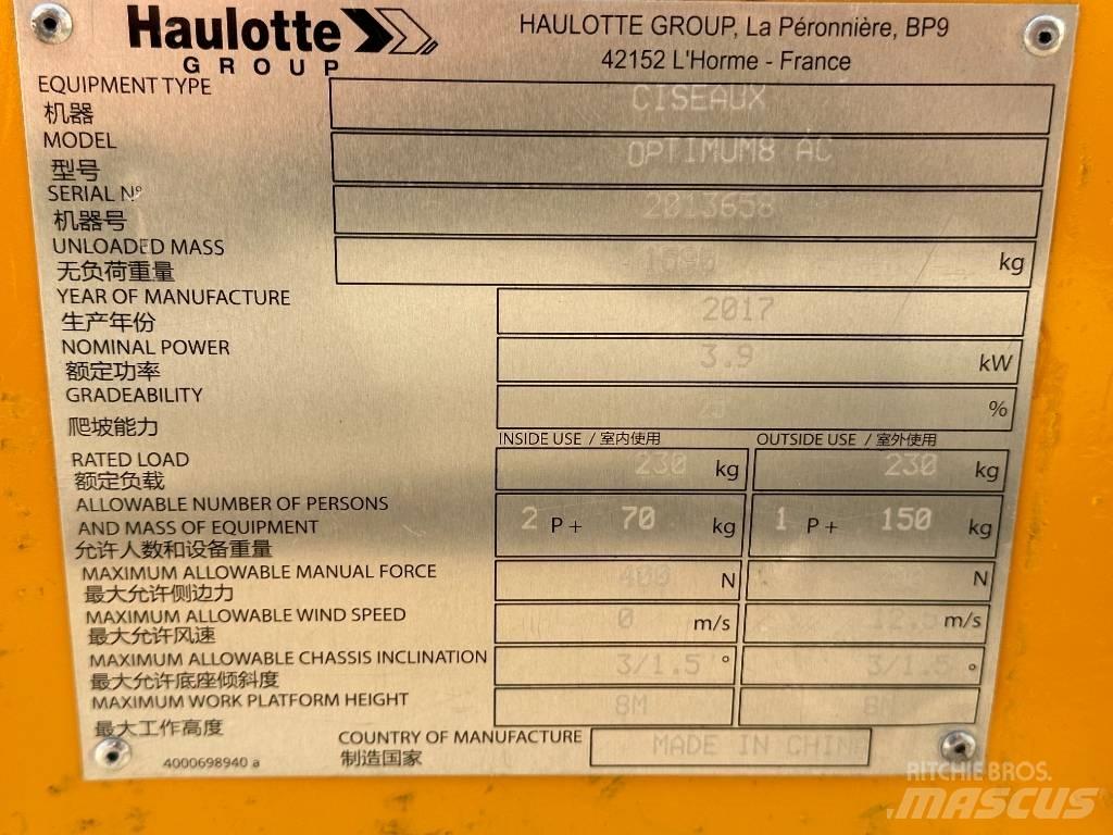 Haulotte OPTIMUM 8 剪式升降機