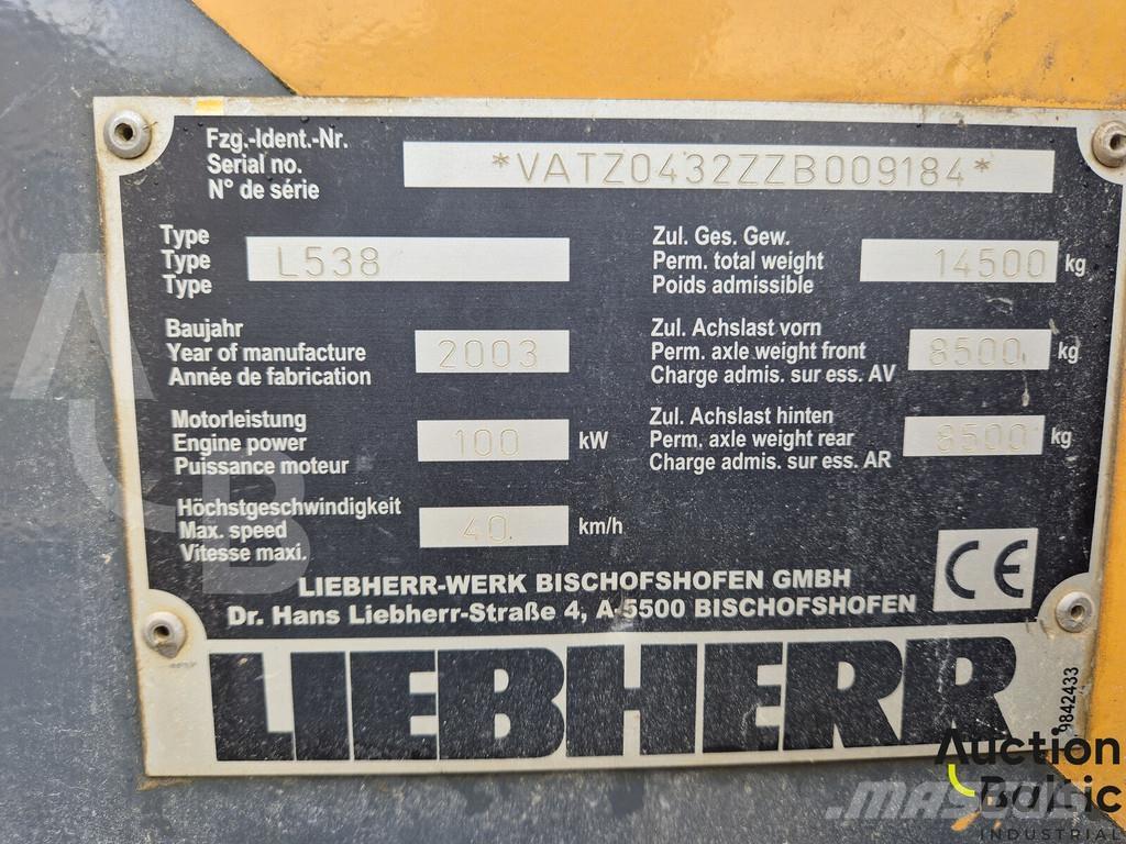 Liebherr L 538 輪胎式裝載機