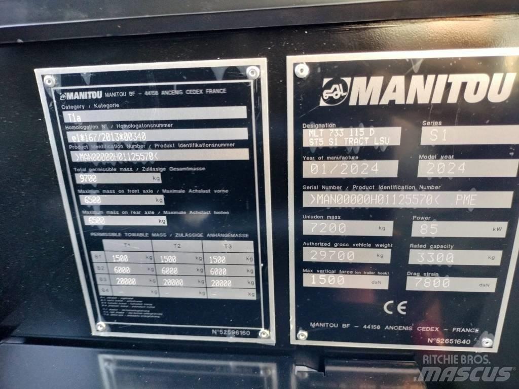 Manitou MLT733 農業用伸縮臂裝載機