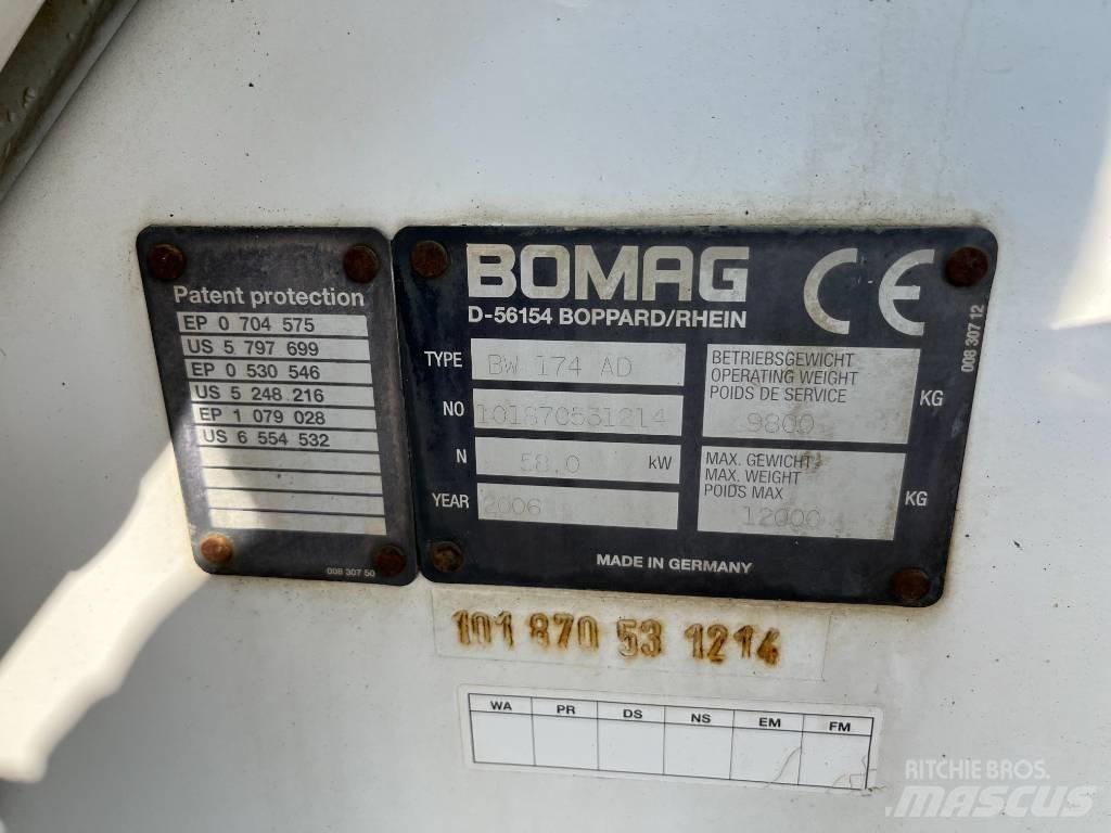 Bomag BW 174 AD 雙輪滾壓機