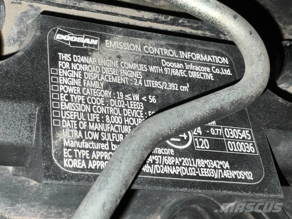 Doosan DX 57 W-5 旋轉式挖土機/掘鑿機/挖掘機