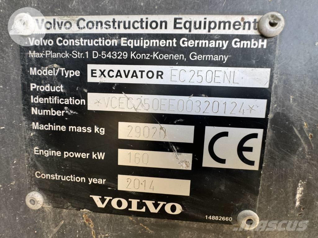 Volvo EC 250 E N L 履帶式 挖土機/掘鑿機/挖掘機