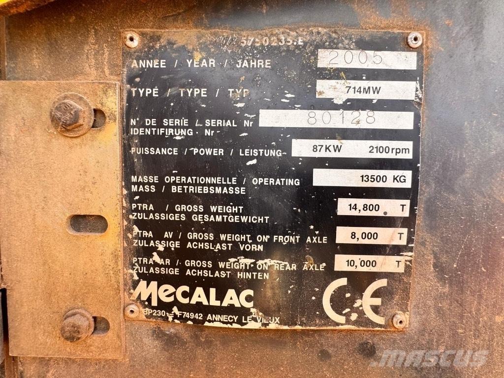 Mecalac 714 MW 旋轉式挖土機/掘鑿機/挖掘機