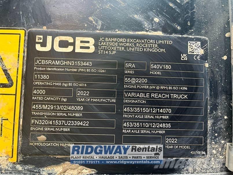 JCB 540-180 伸縮臂操作車