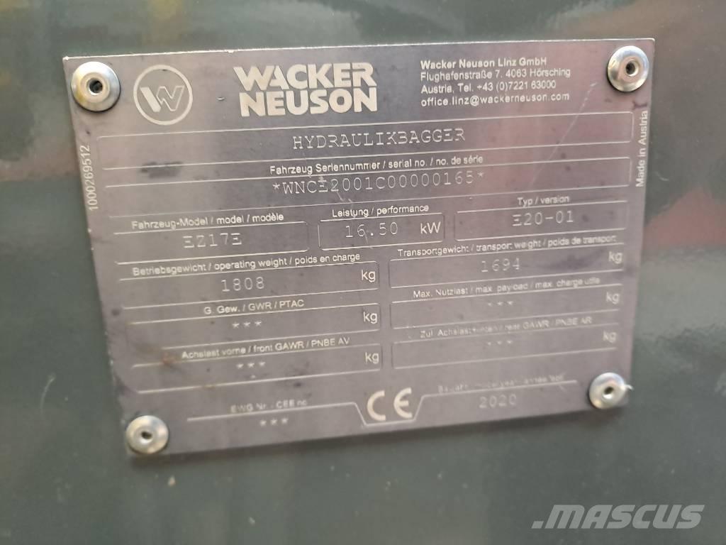 Wacker Neuson EZ17e 履帶式 挖土機/掘鑿機/挖掘機