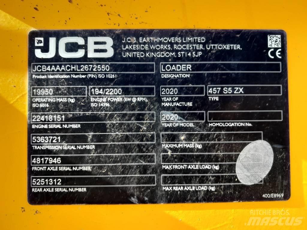 JCB 457 ZX 輪胎式裝載機