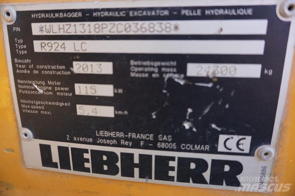 Liebherr R 924 LC 履帶式 挖土機/掘鑿機/挖掘機