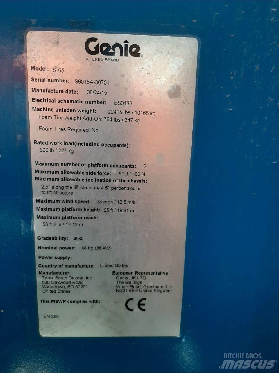 Genie S65 伸縮臂高空作業車