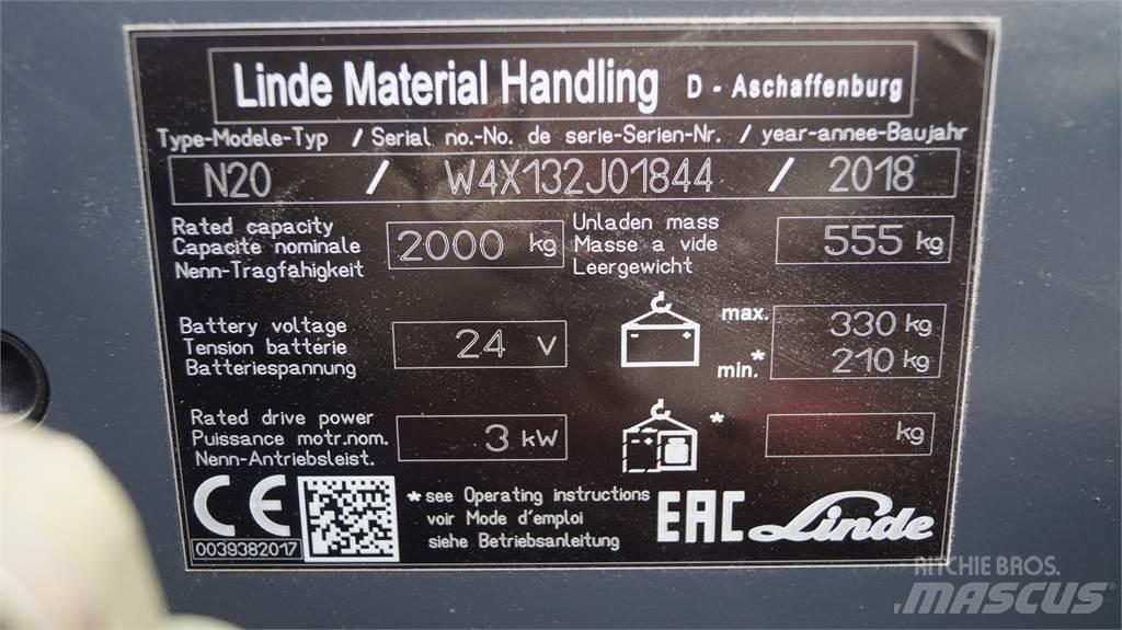 Linde N20 kurz 低架裝載機